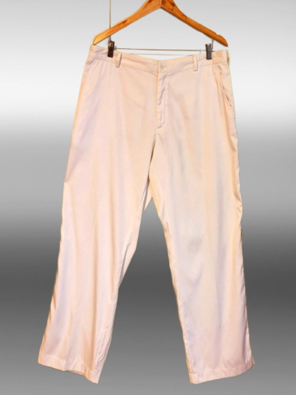 NIKE DRI-FIT Men's Vintage Pants, White Golf Pants, Standard Fit